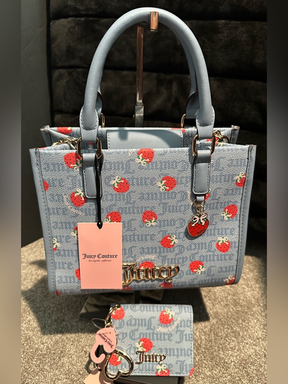 Juicy Couture Berry Sweet Mini Crossbody Bag with matching Card Case